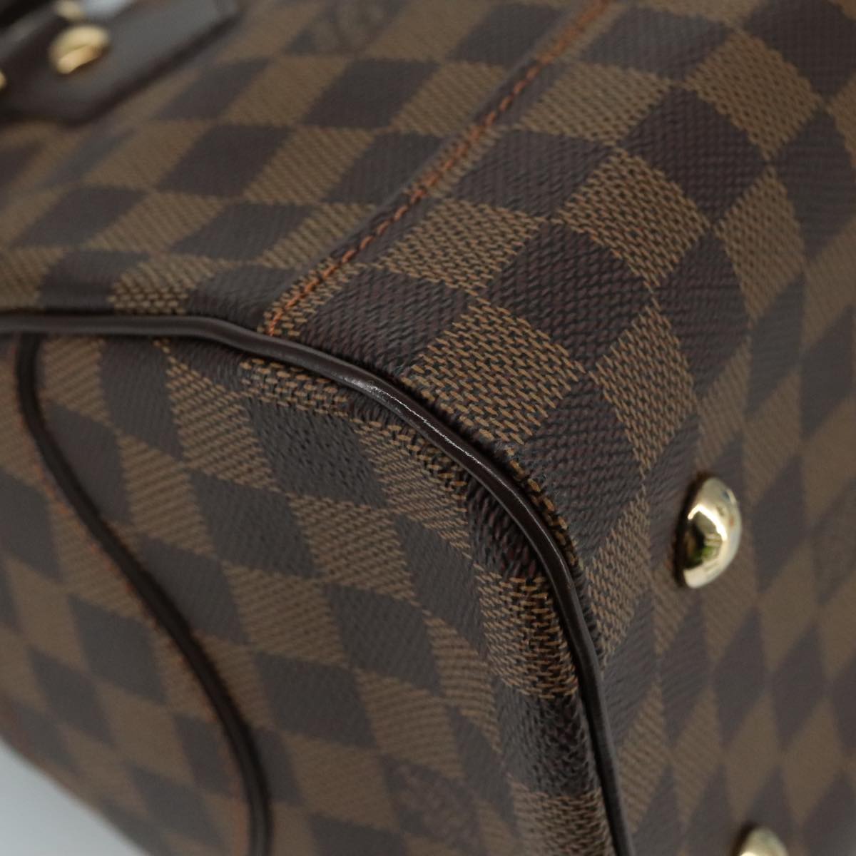 LOUIS VUITTON Damier Ebene Duomo Hand Bag N60008 LV Auth am7518V