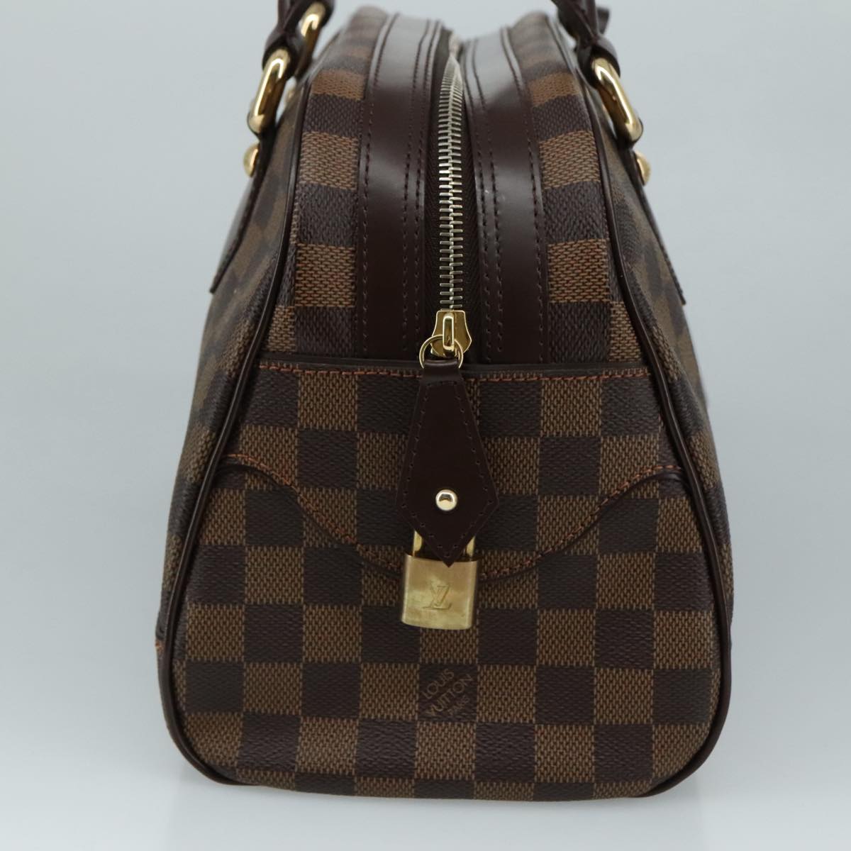 LOUIS VUITTON Damier Ebene Duomo Hand Bag N60008 LV Auth am7518V