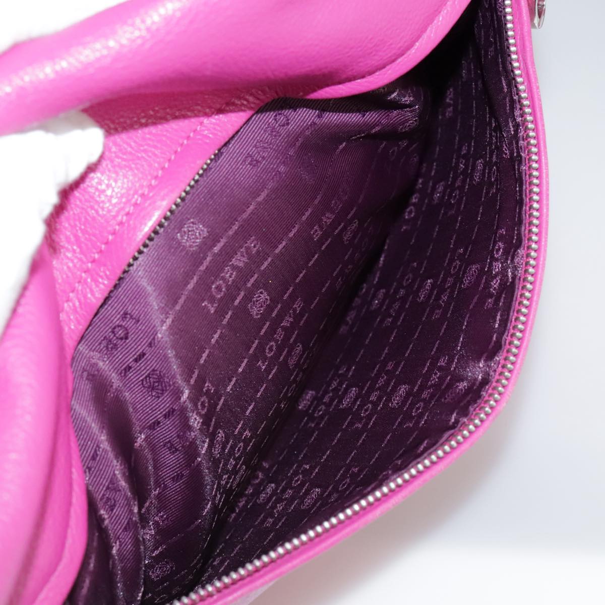 LOEWE Shoulder Bag Leather Pink Auth am7531