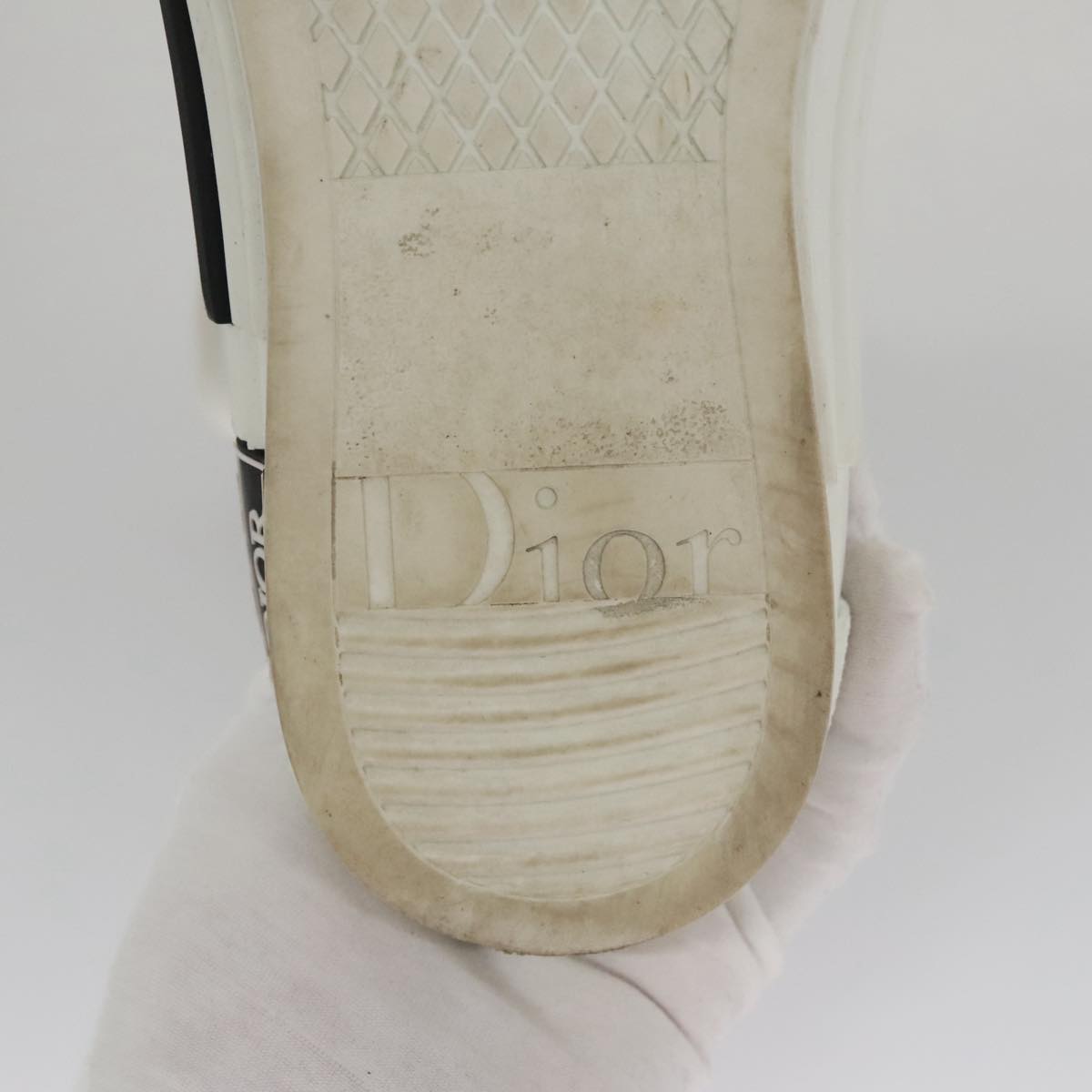 Christian Dior Trotter Canvas Sneakers 41 Blue Auth am7535