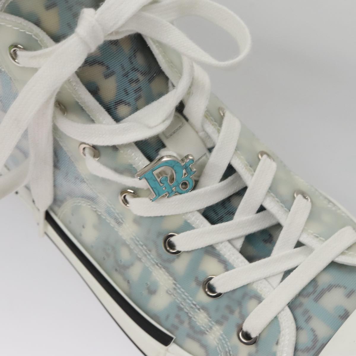 Christian Dior Trotter Canvas Sneakers 41 Blue Auth am7535
