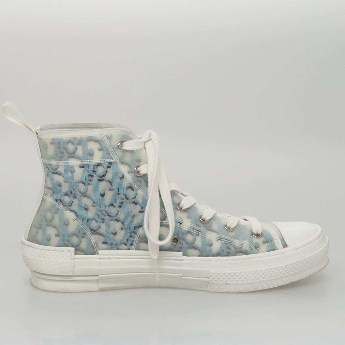 Christian Dior Trotter Canvas Sneakers 41 Blue Auth am7535