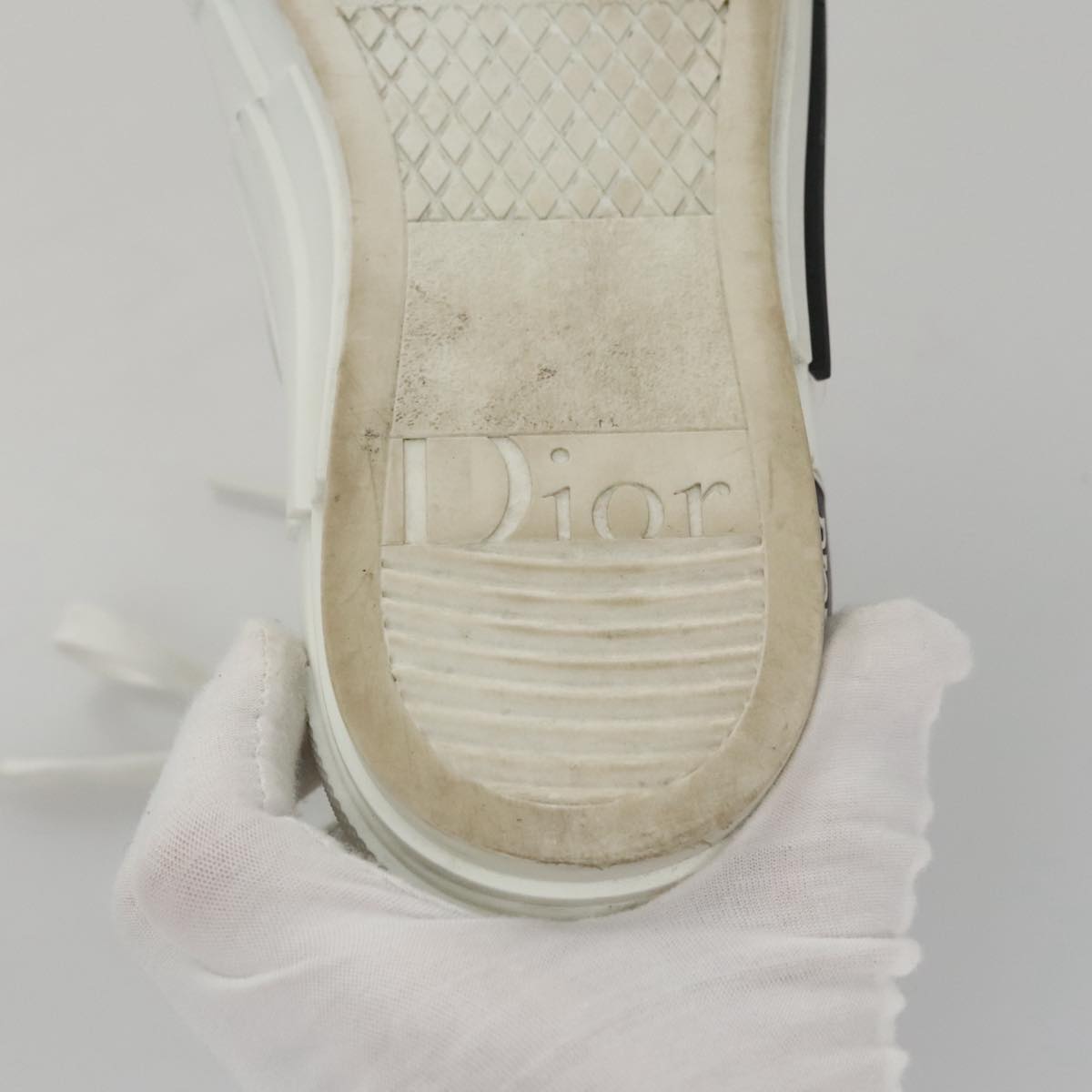 Christian Dior Trotter Canvas Sneakers 41 Blue Auth am7535