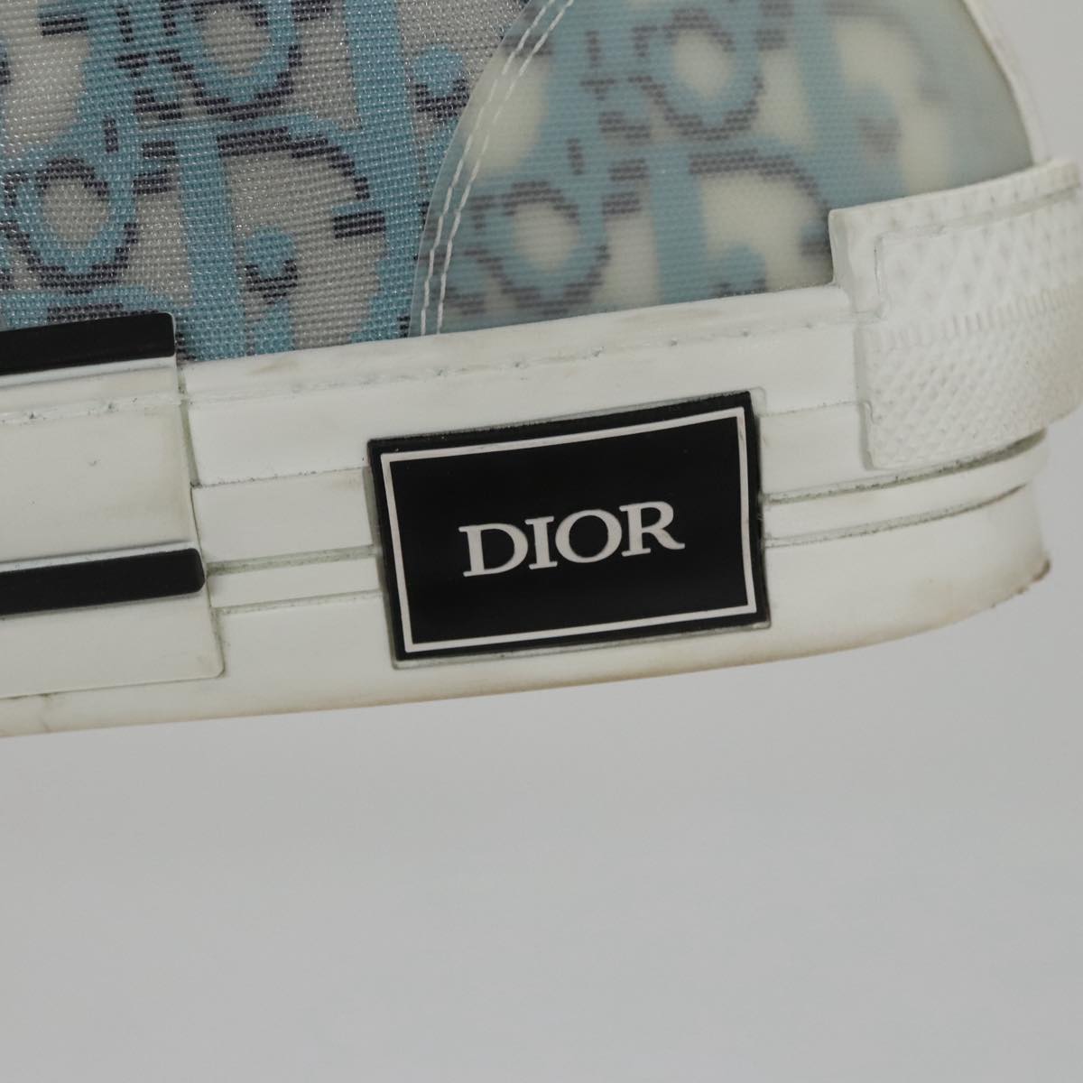 Christian Dior Trotter Canvas Sneakers 41 Blue Auth am7535