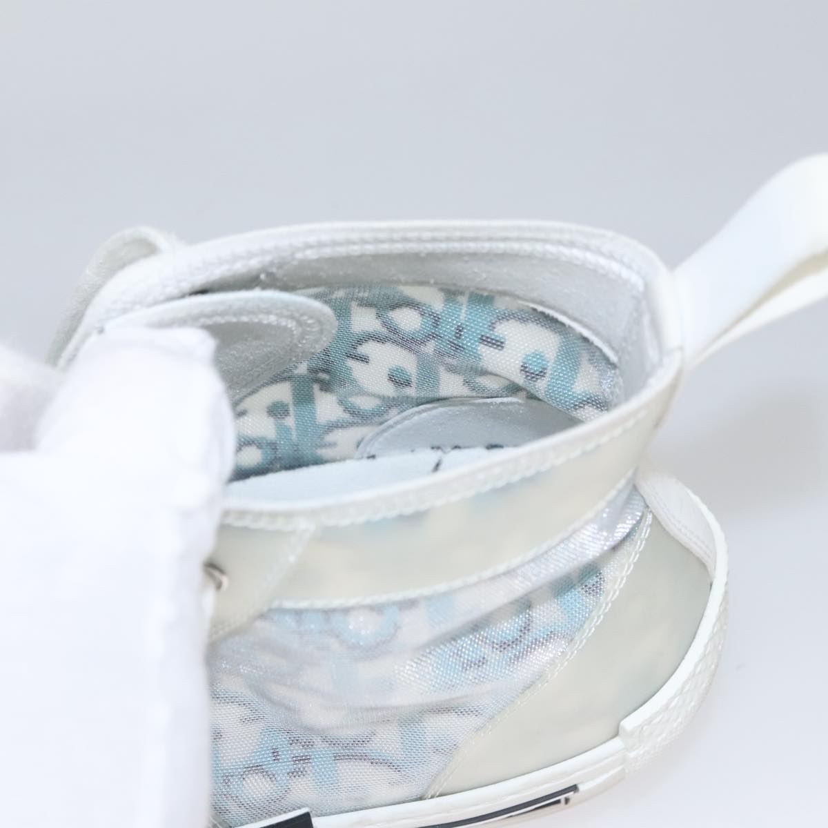 Christian Dior Trotter Canvas Sneakers 41 Blue Auth am7535