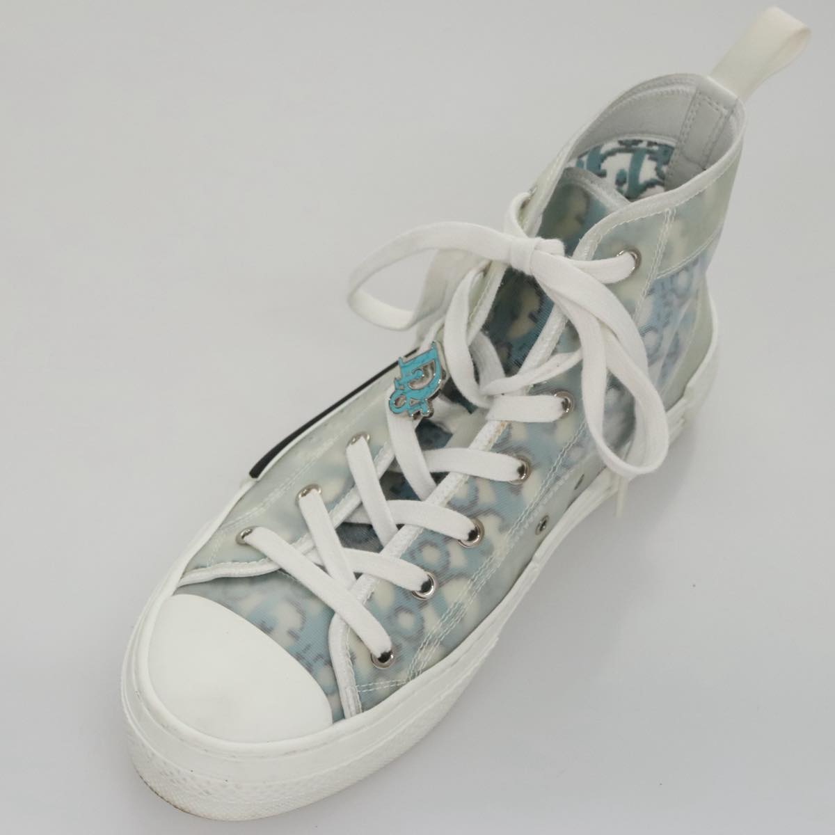 Christian Dior Trotter Canvas Sneakers 41 Blue Auth am7535