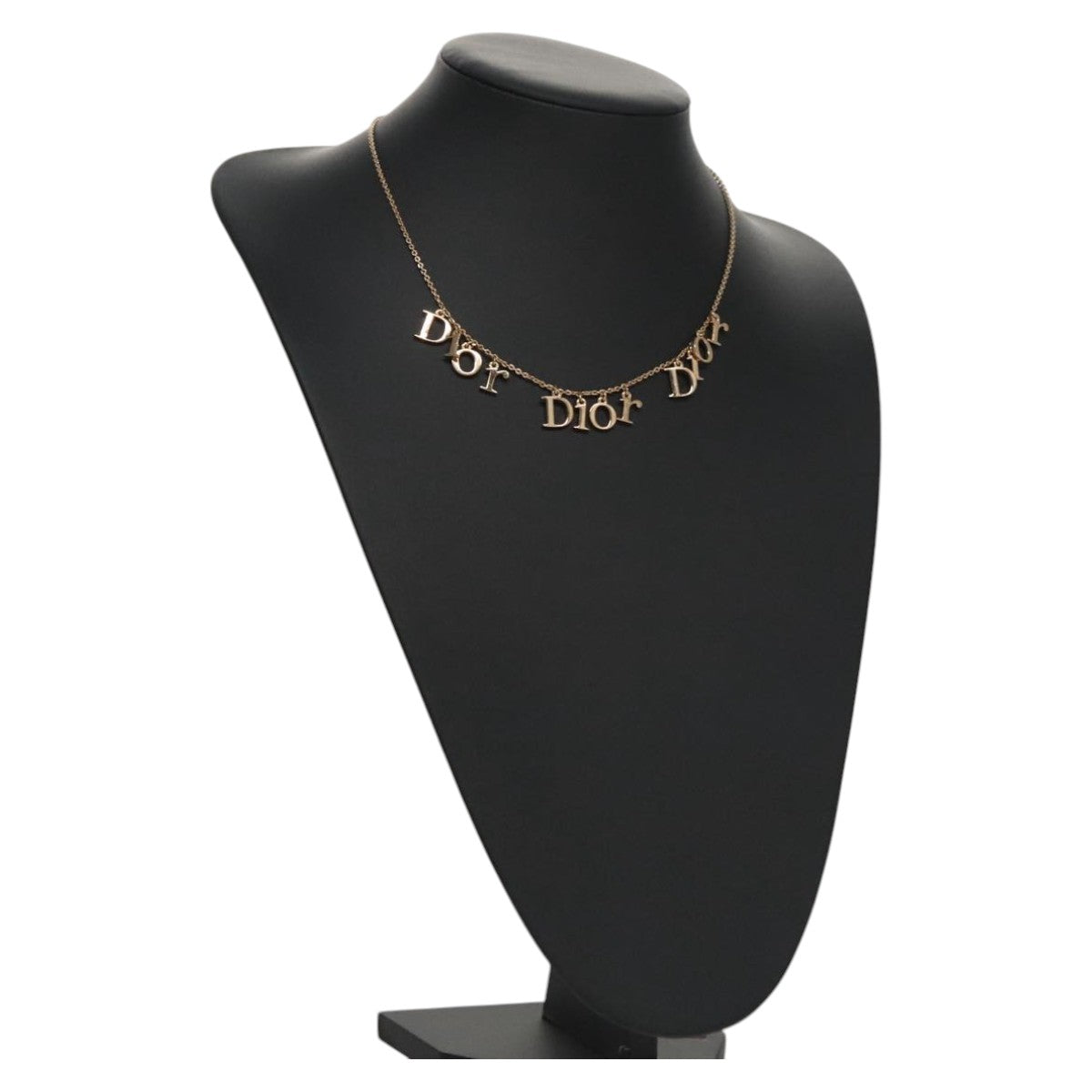 Christian Dior Necklace metal Gold Tone Auth am7543