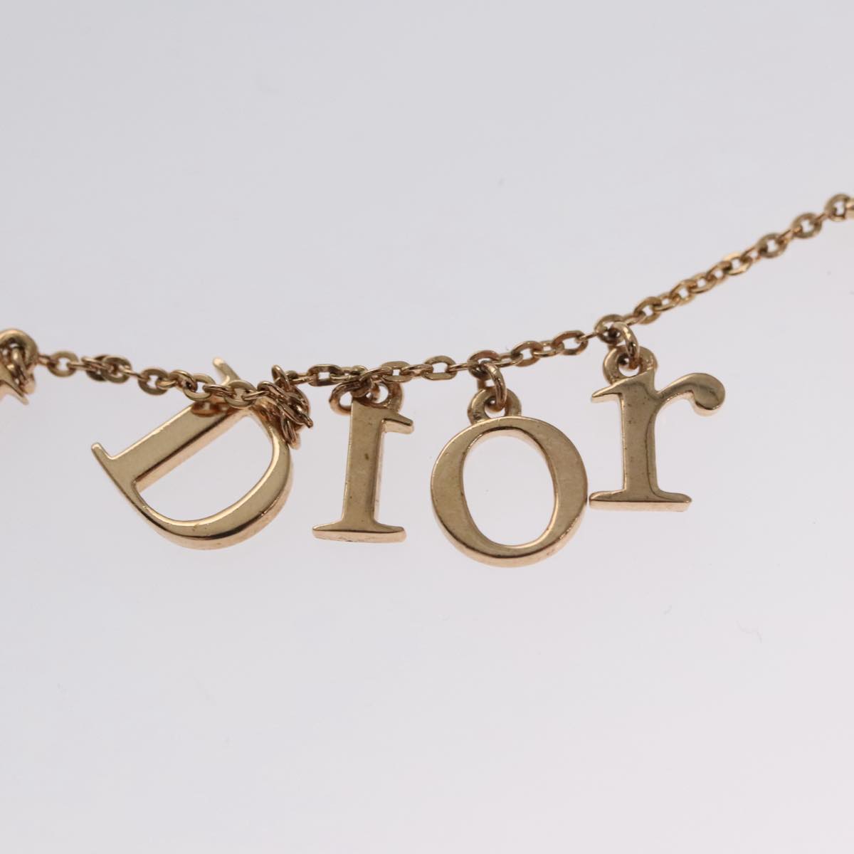 Christian Dior Necklace metal Gold Tone Auth am7543