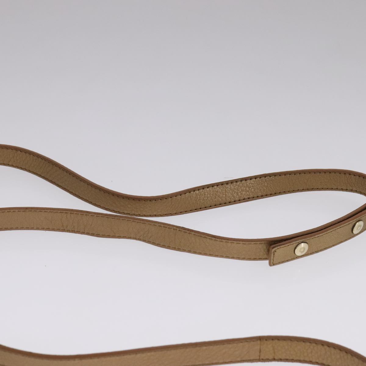 BVLGARI Chandra Shoulder Bag Leather Bronze Auth am7552