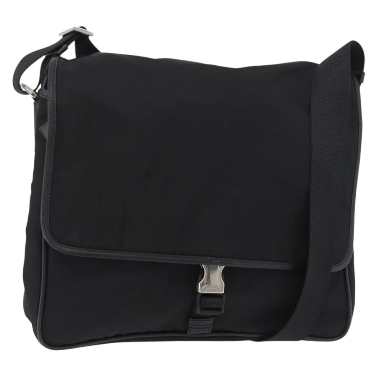 PRADA Shoulder Bag Nylon Black Auth am7560