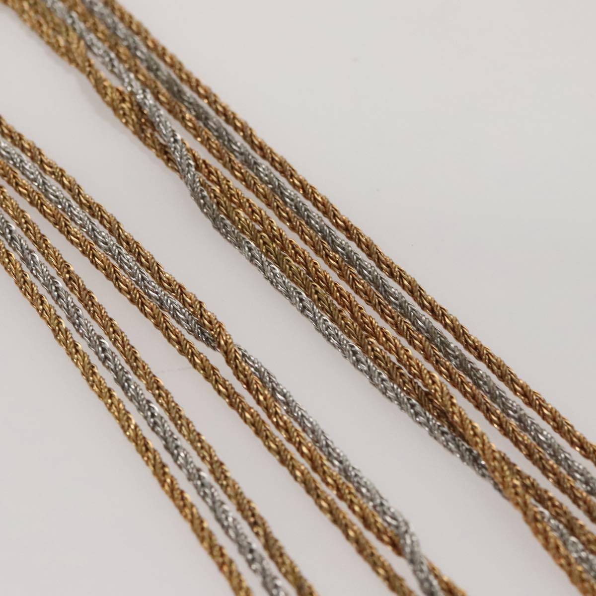 Christian Dior Twist Triple Necklace metal Gold Auth am7605