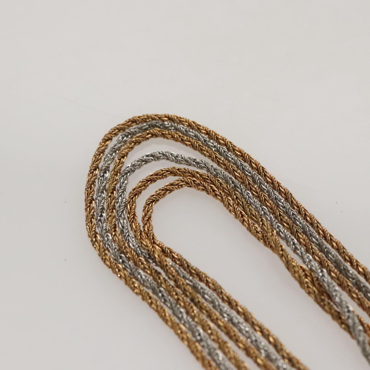 Christian Dior Twist Triple Necklace metal Gold Auth am7605