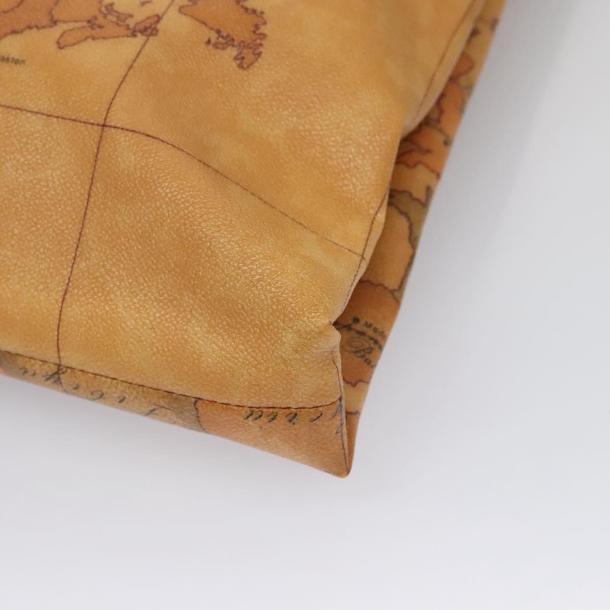 PRIMA CLASSE Hand Bag Leather PVC Beige Brown gold Auth am7609