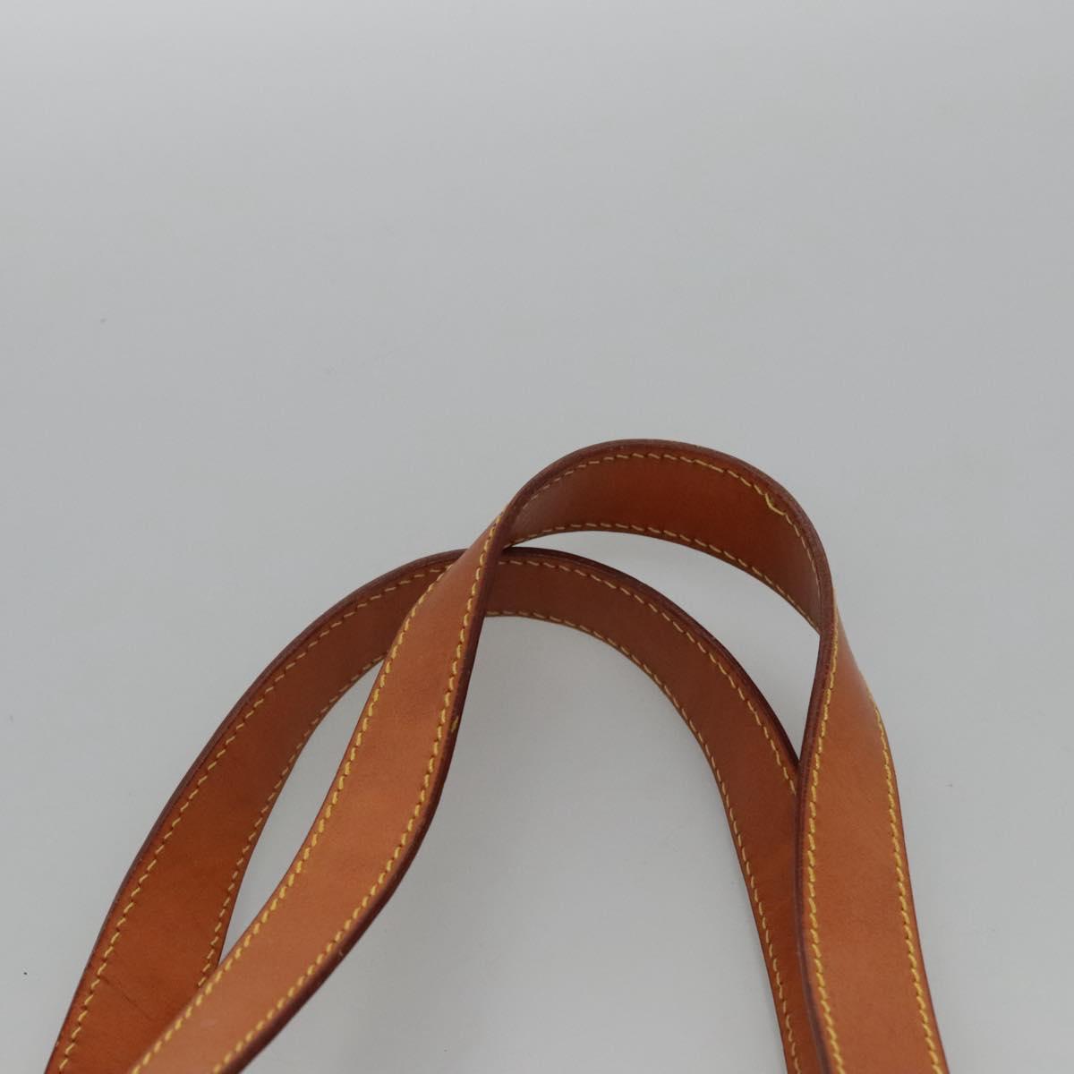 PRIMA CLASSE Hand Bag Leather PVC Beige Brown gold Auth am7609