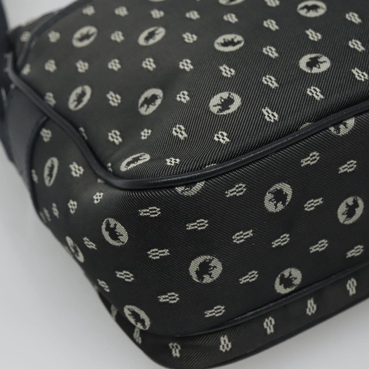 HUNTING WORLD Shoulder Bag Canvas Gray Auth am7610