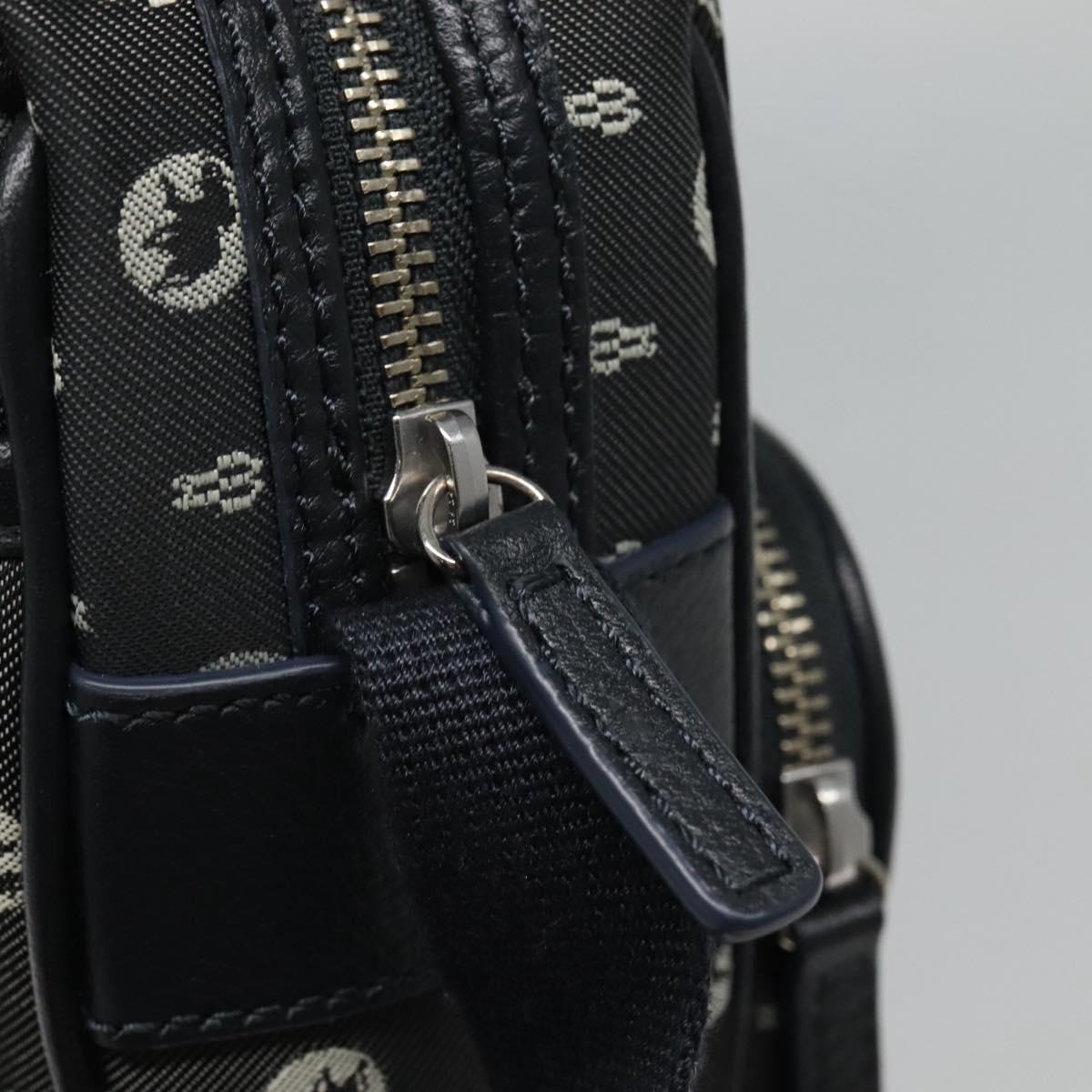 HUNTING WORLD Shoulder Bag Canvas Gray Auth am7610