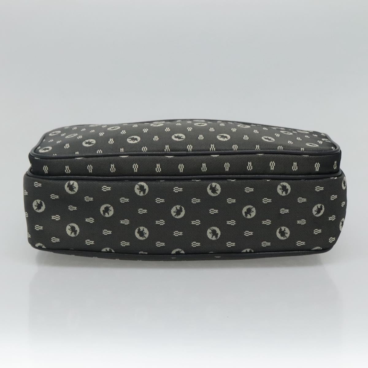 HUNTING WORLD Shoulder Bag Canvas Gray Auth am7610