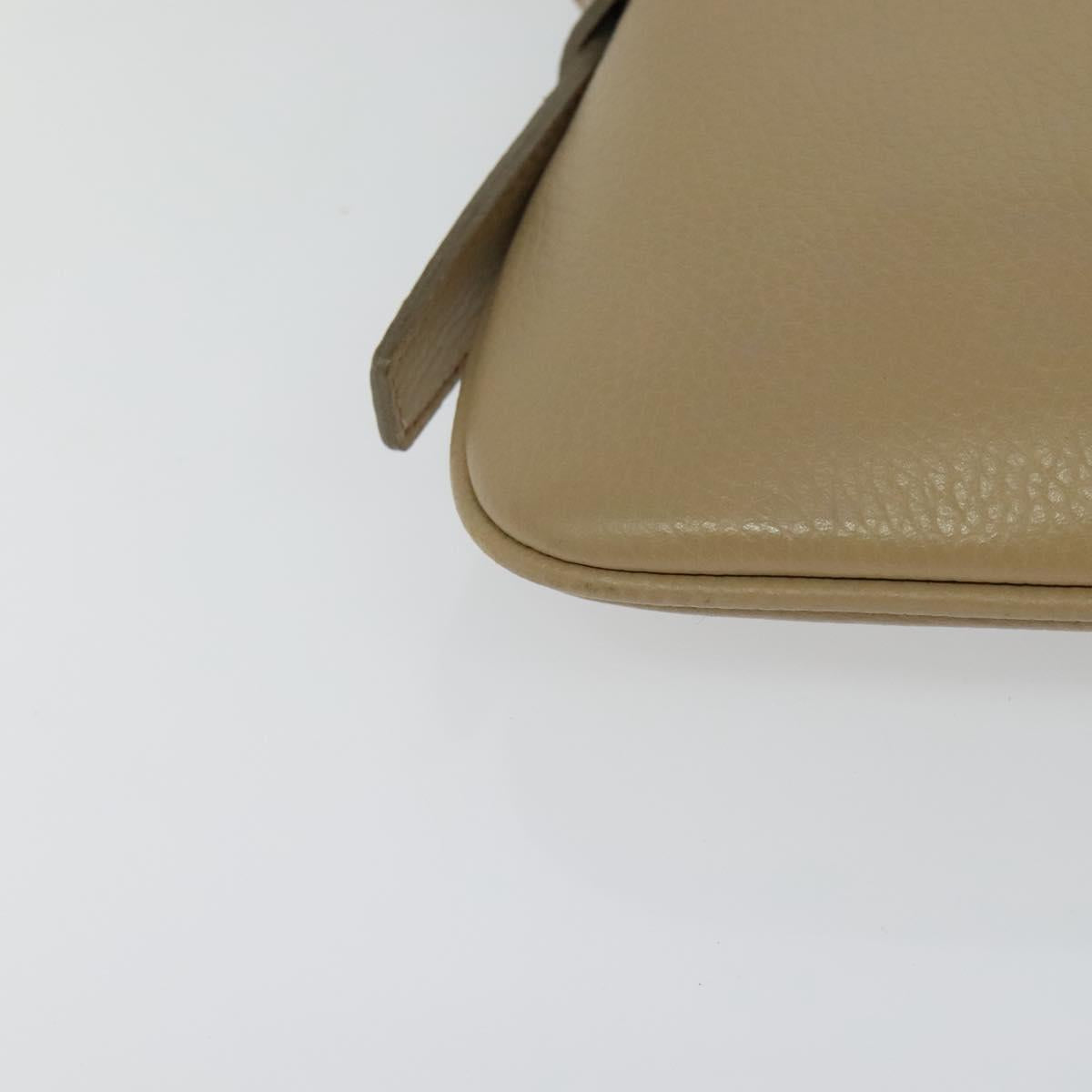 BURBERRY Shoulder Bag Leather Beige Auth am7618