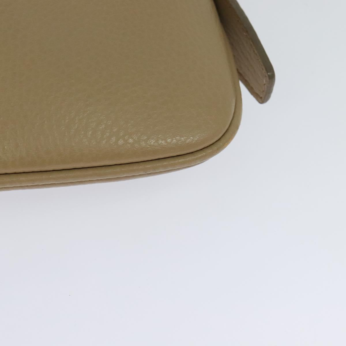 BURBERRY Shoulder Bag Leather Beige Auth am7618