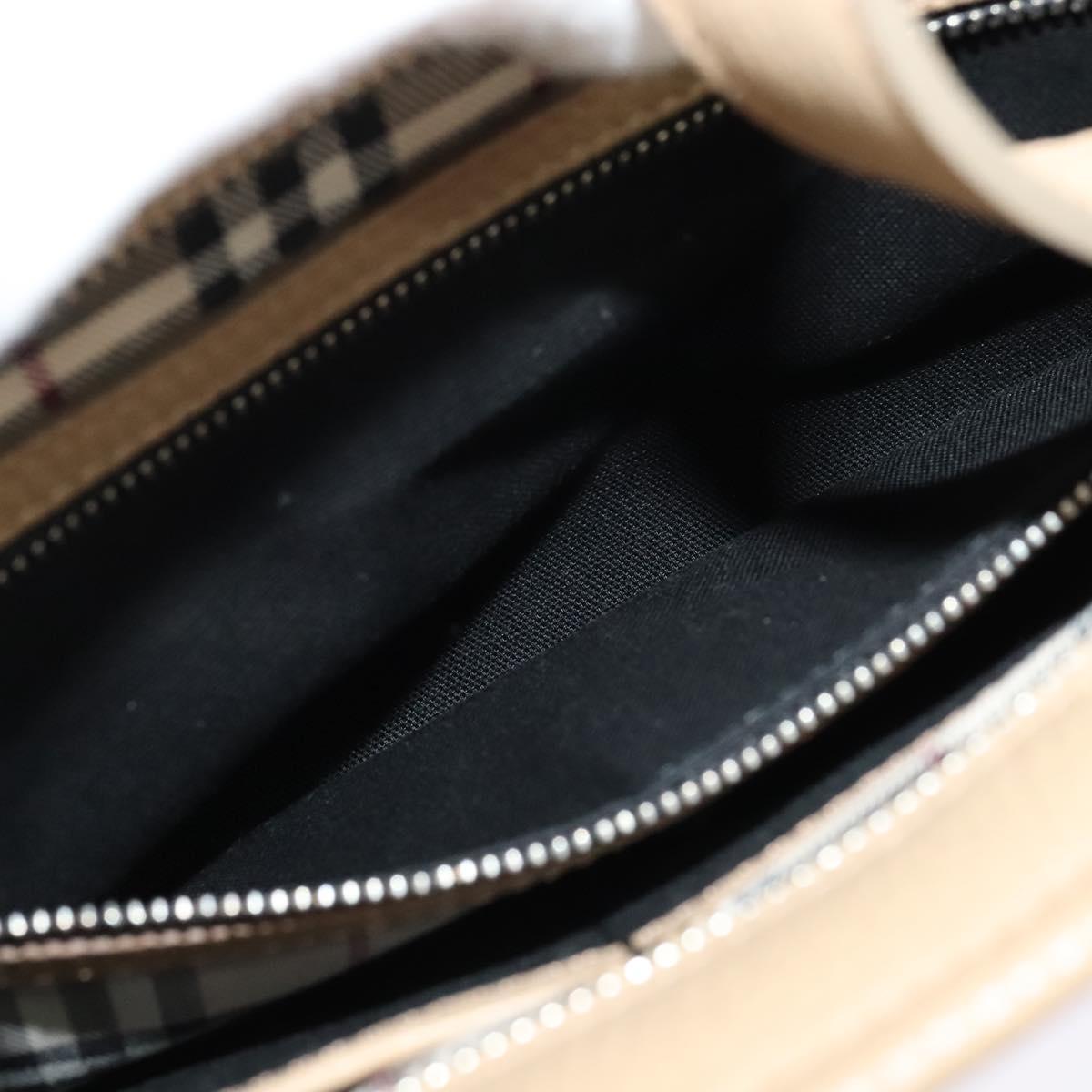 BURBERRY Shoulder Bag Leather Beige Auth am7618