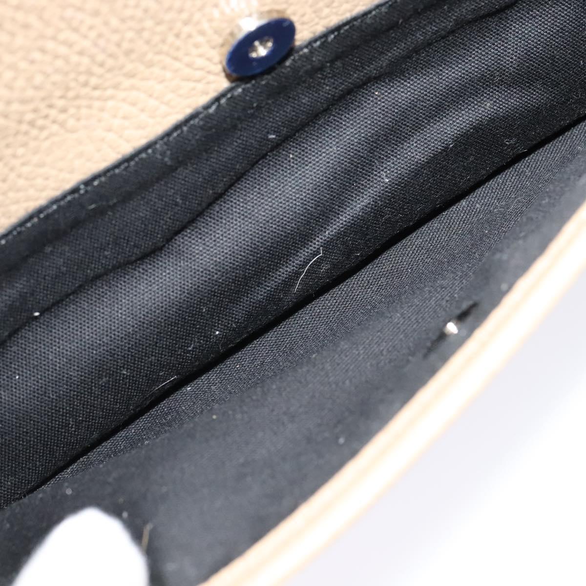 BURBERRY Shoulder Bag Leather Beige Auth am7618