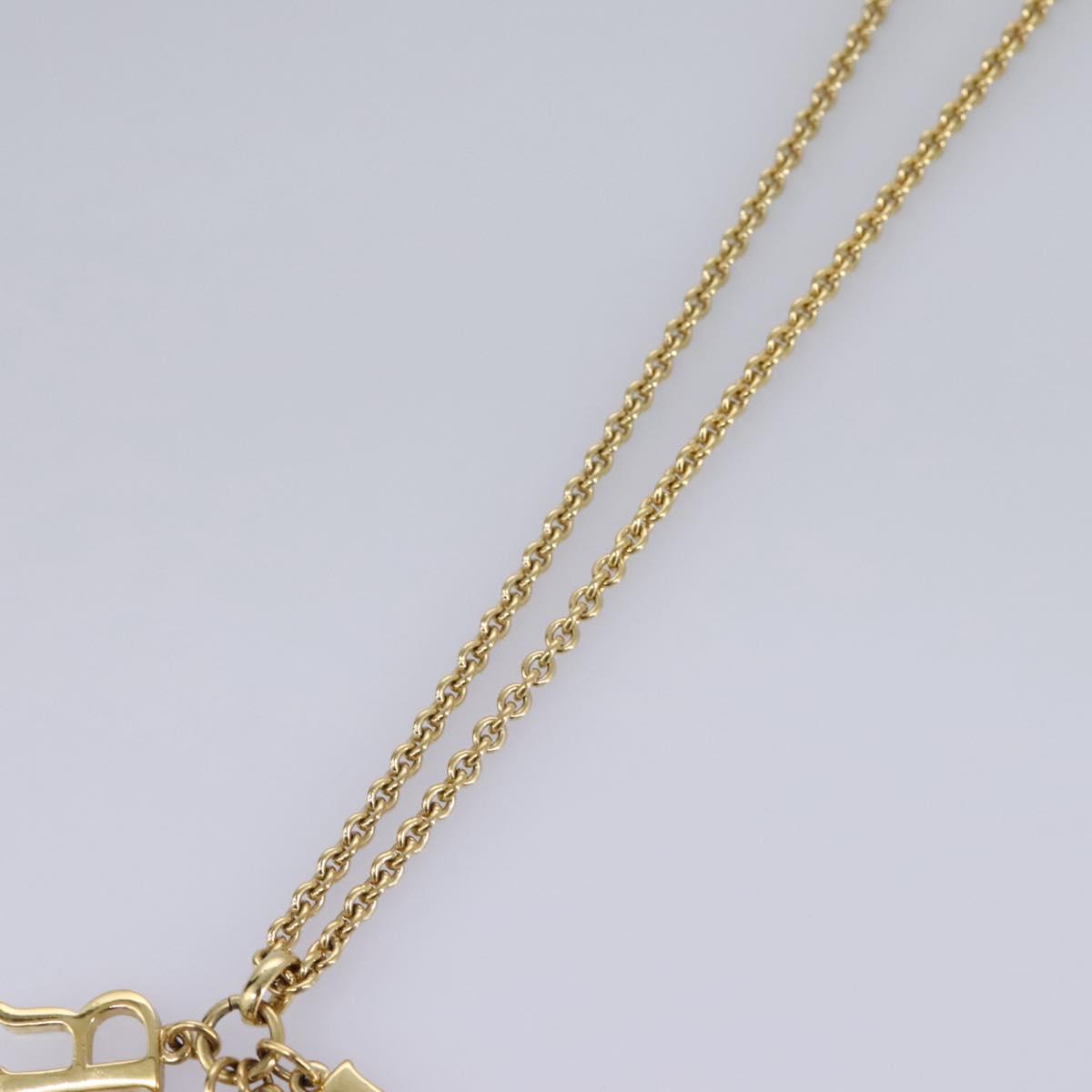 Christian Dior Necklace metal Gold Auth am7631