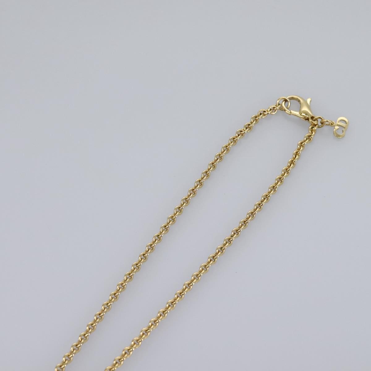 Christian Dior Necklace metal Gold Auth am7631