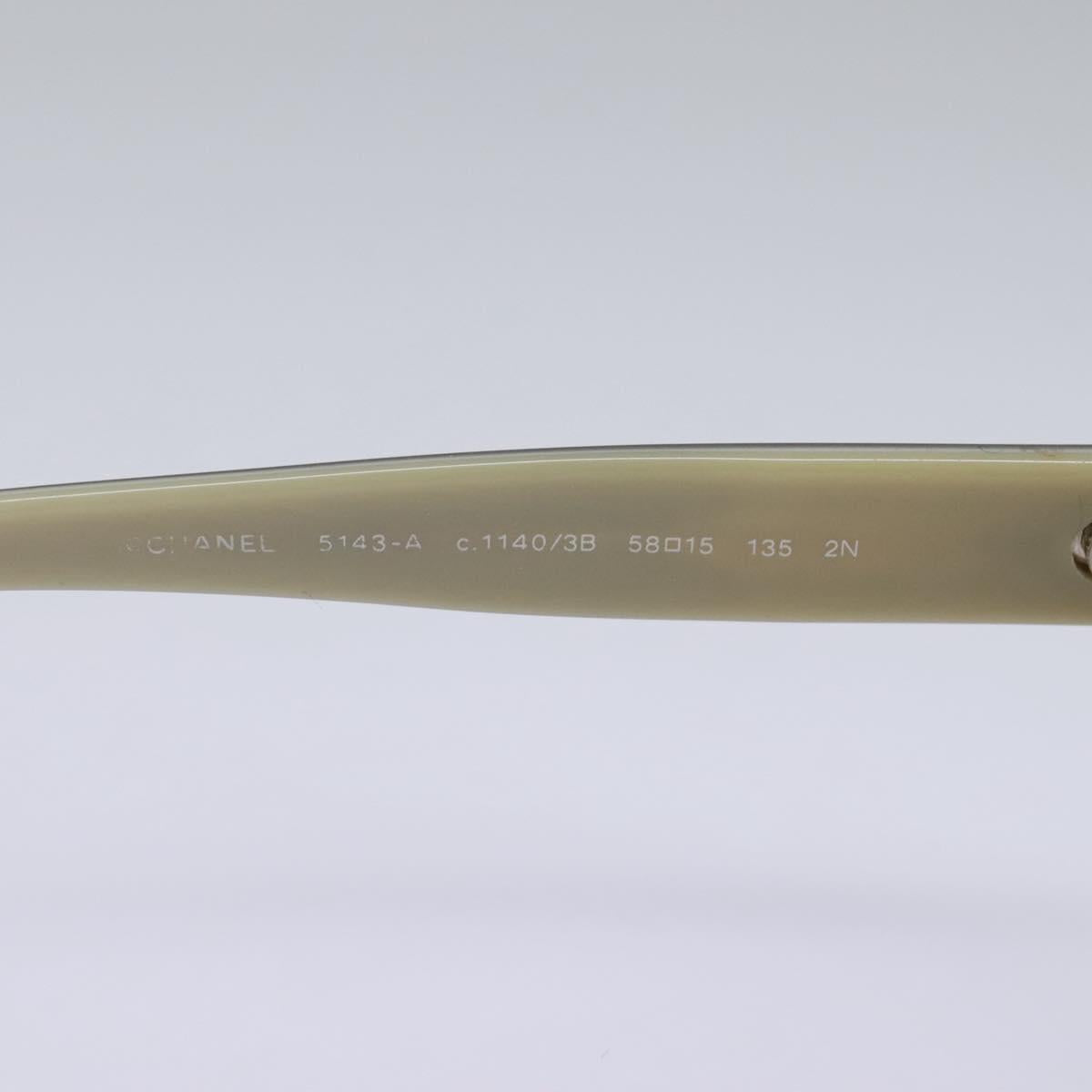 CHANEL Sunglasses plastic Brown CC Auth am7632