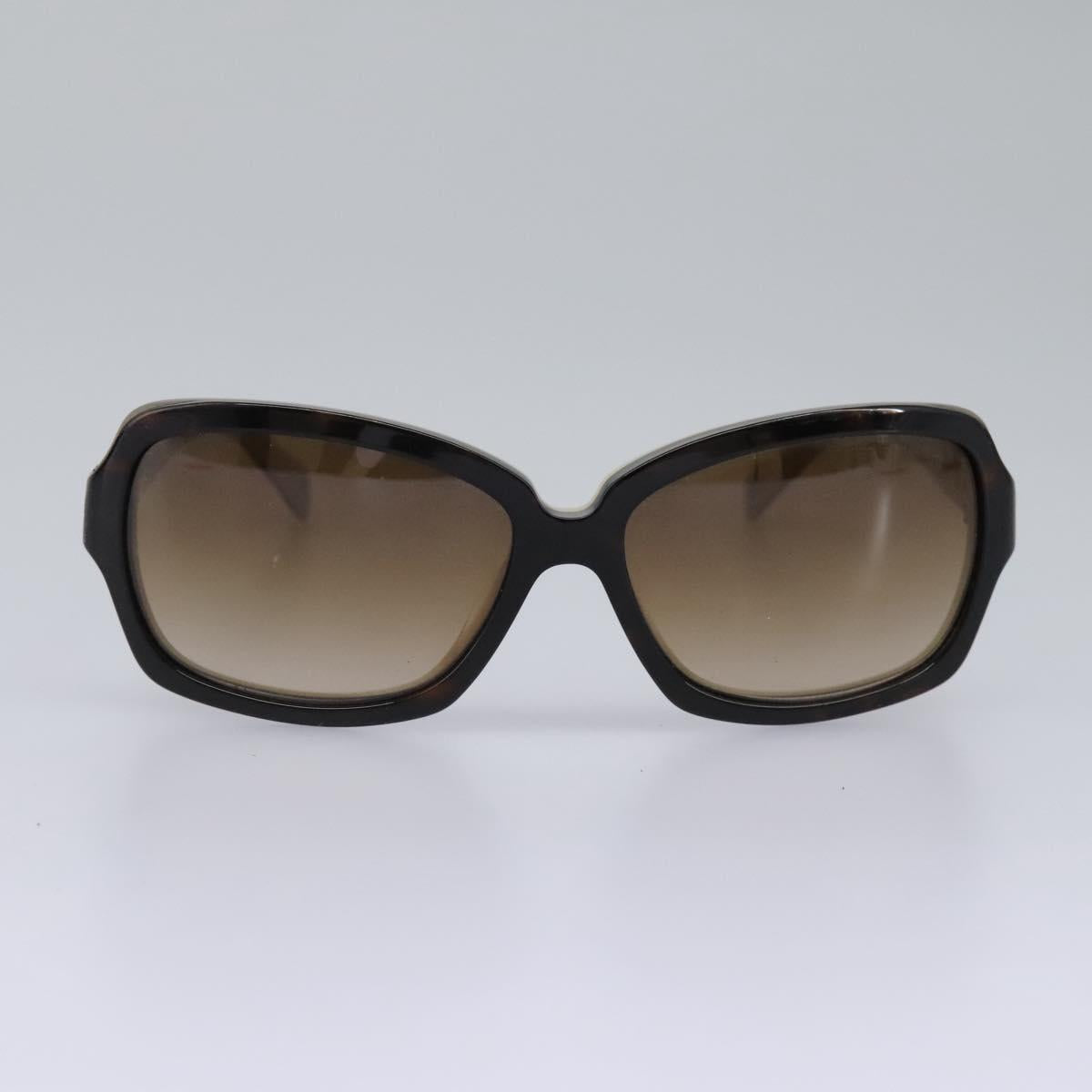 CHANEL Sunglasses plastic Brown CC Auth am7632