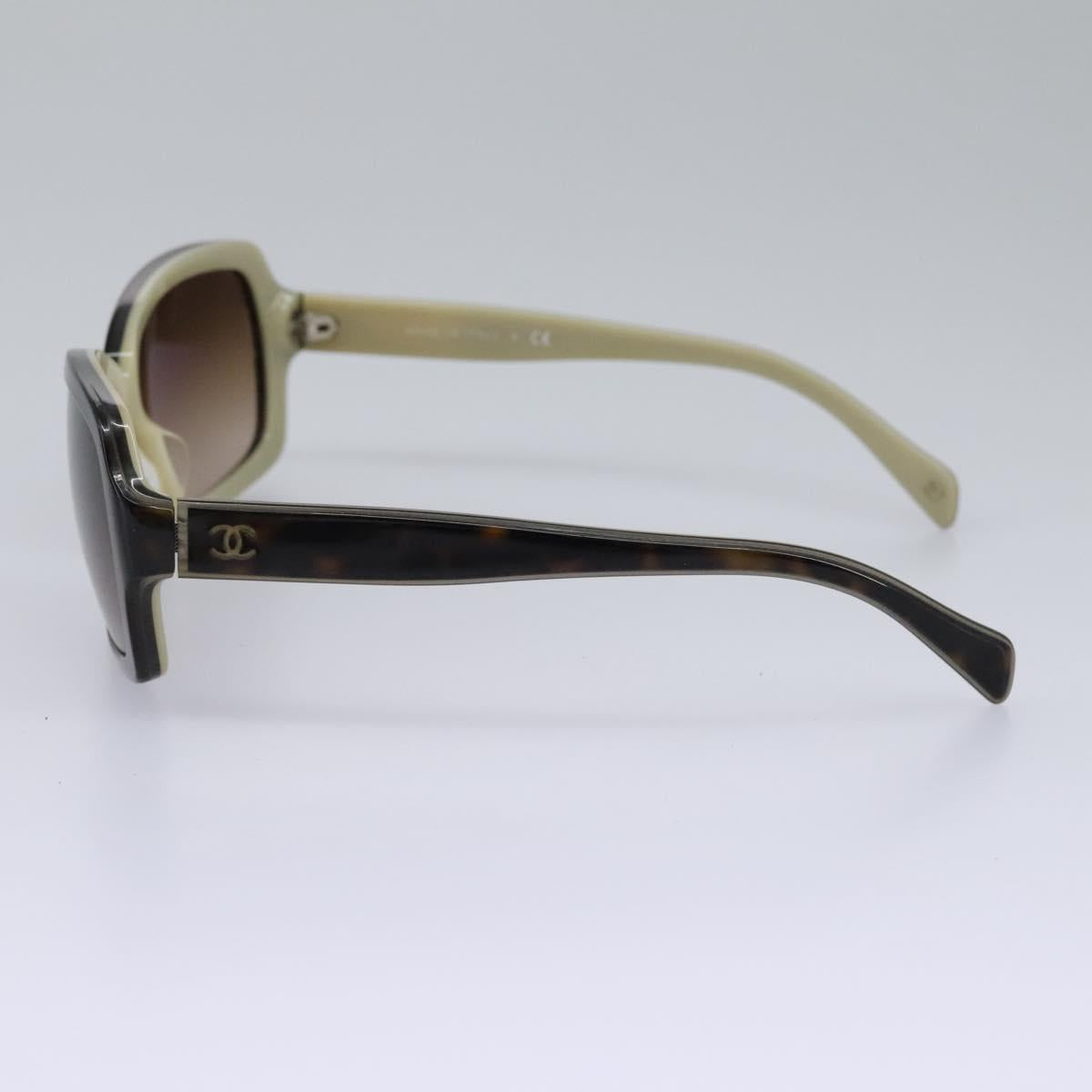 CHANEL Sunglasses plastic Brown CC Auth am7632