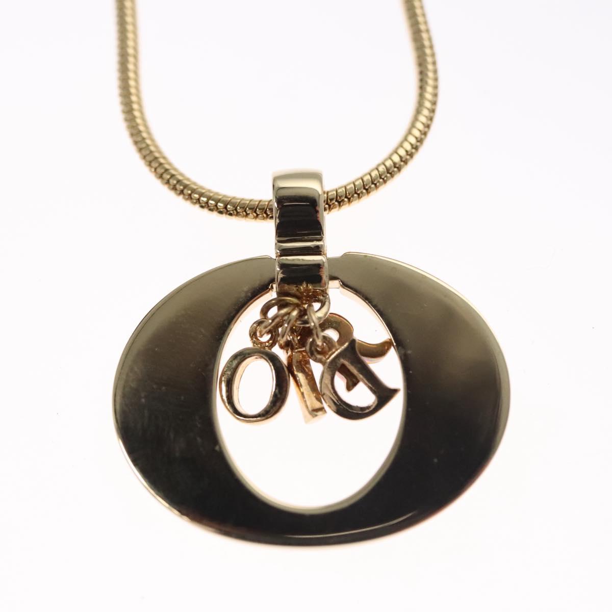 Christian Dior Necklace metal Gold Auth am7636