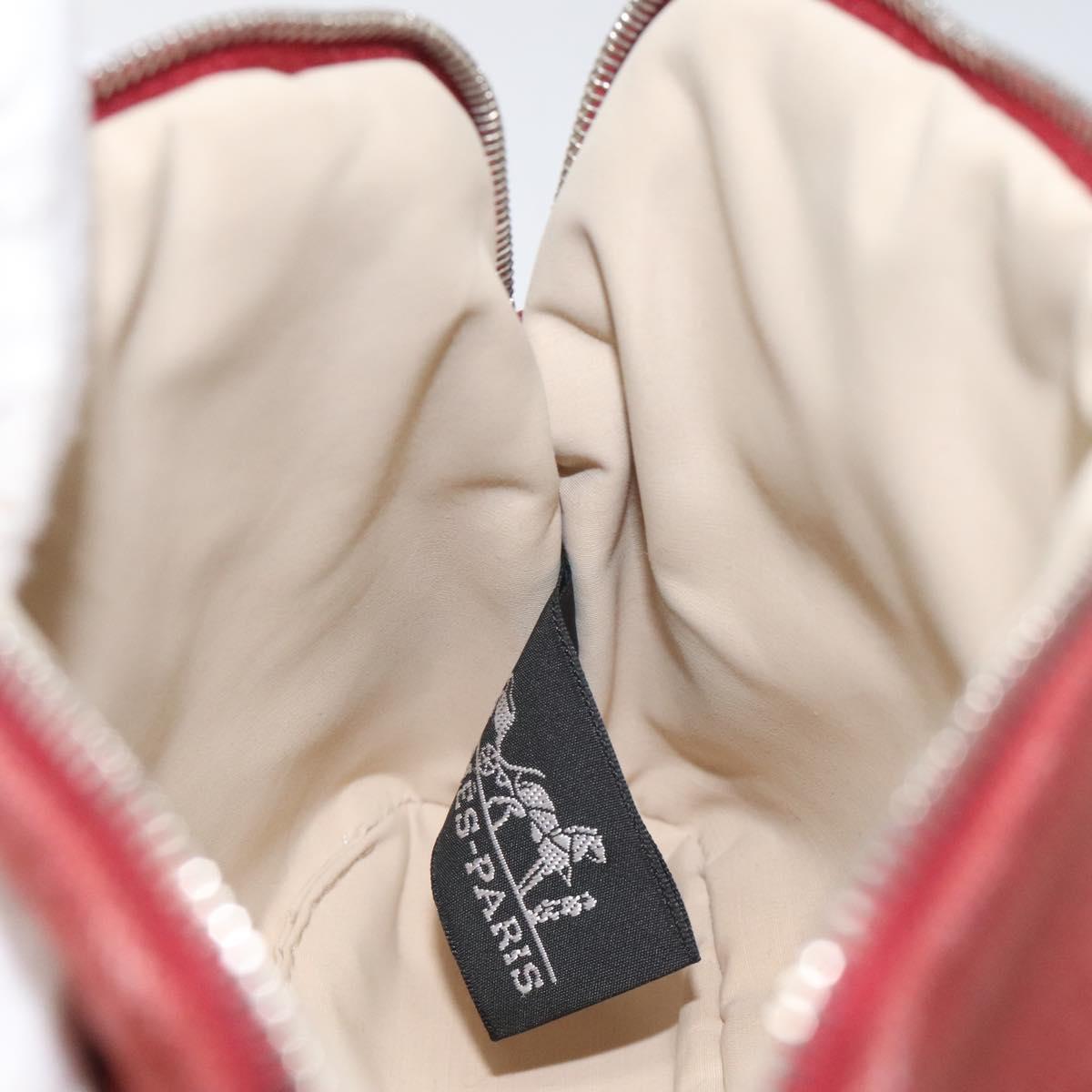 HERMES Bolide PM Pouch Canvas Red Auth am7641