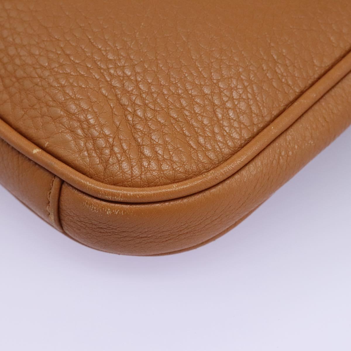 TORY BURCH Shoulder Bag Leather Brown Auth am7642