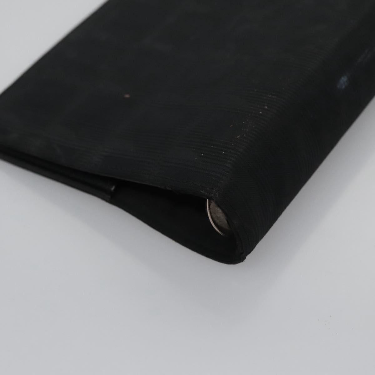 CHANEL New Travel line Day Planner Cover Nylon Black CC Auth am7648