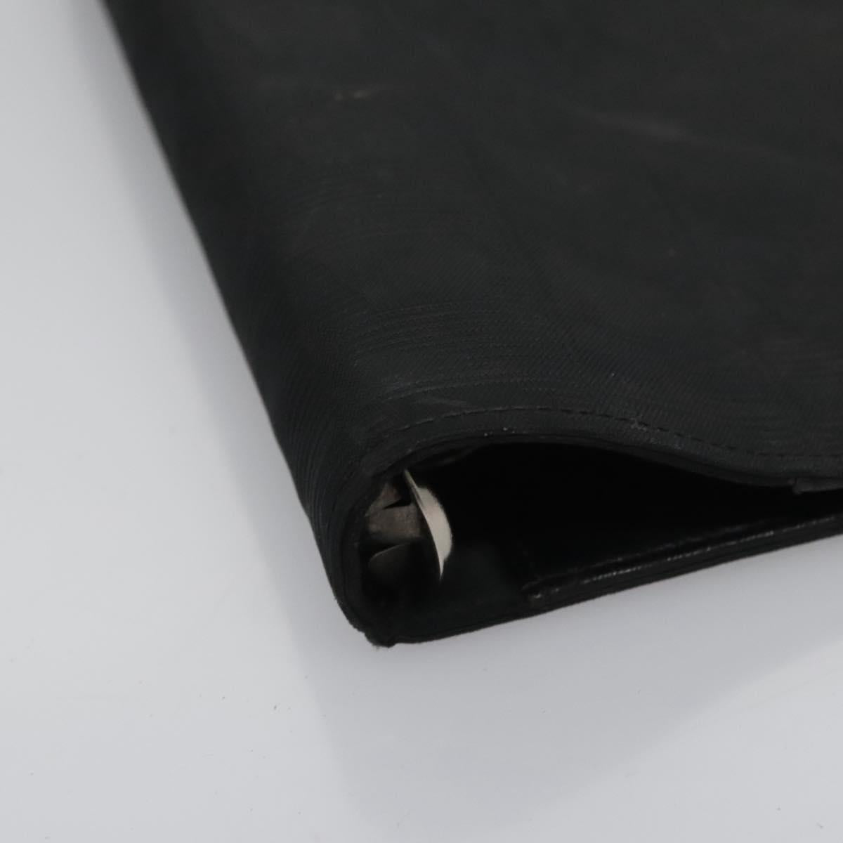 CHANEL New Travel line Day Planner Cover Nylon Black CC Auth am7648