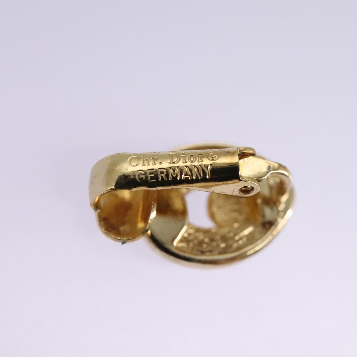 Christian Dior Earring metal Gold Auth am7650