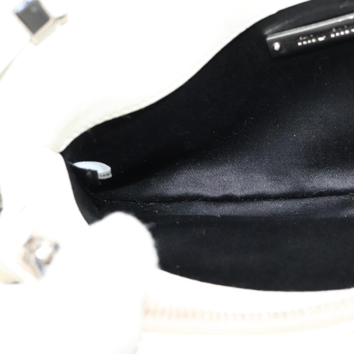 Miu Miu Matelasse Bijoux Shoulder Bag Leather White Auth am7657