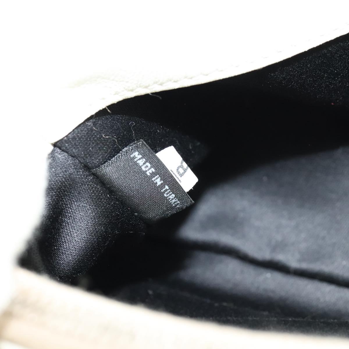 Miu Miu Matelasse Bijoux Shoulder Bag Leather White Auth am7657