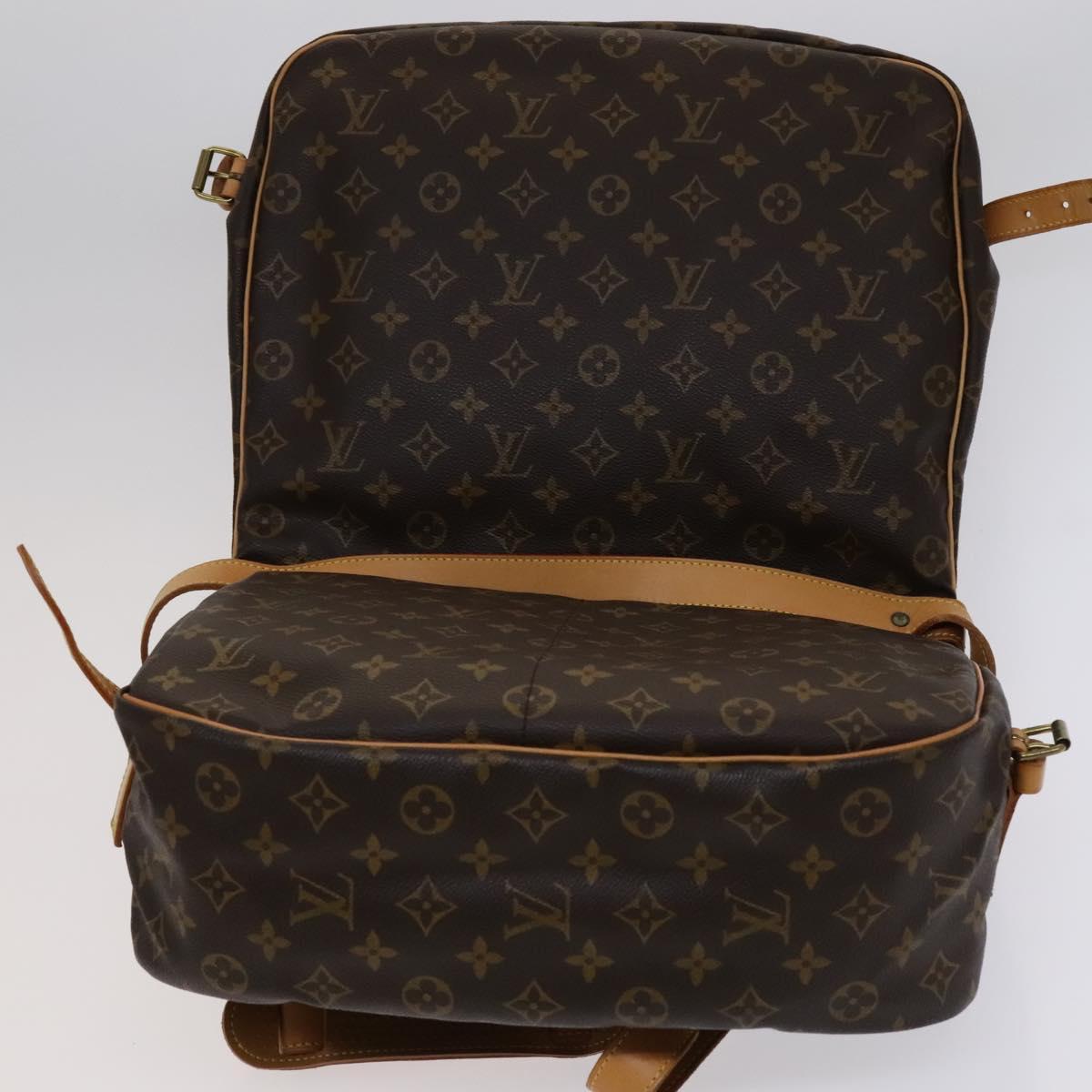 LOUIS VUITTON Monogram Saumur 35 Shoulder Bag M42254 LV Auth am7685