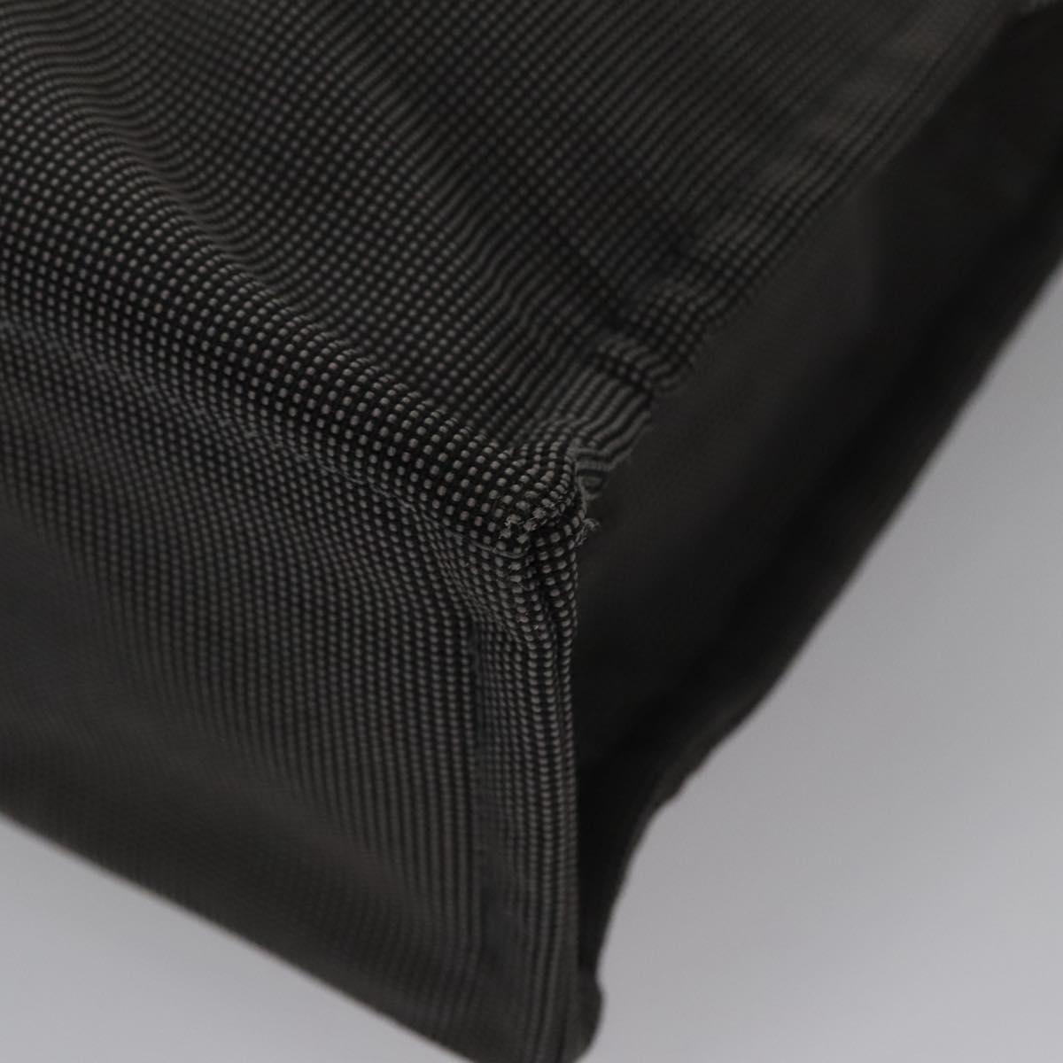 HERMES Her Line MM Hand Bag Canvas Gray Auth am7709