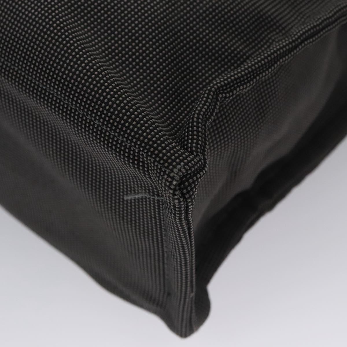 HERMES Her Line MM Hand Bag Canvas Gray Auth am7709