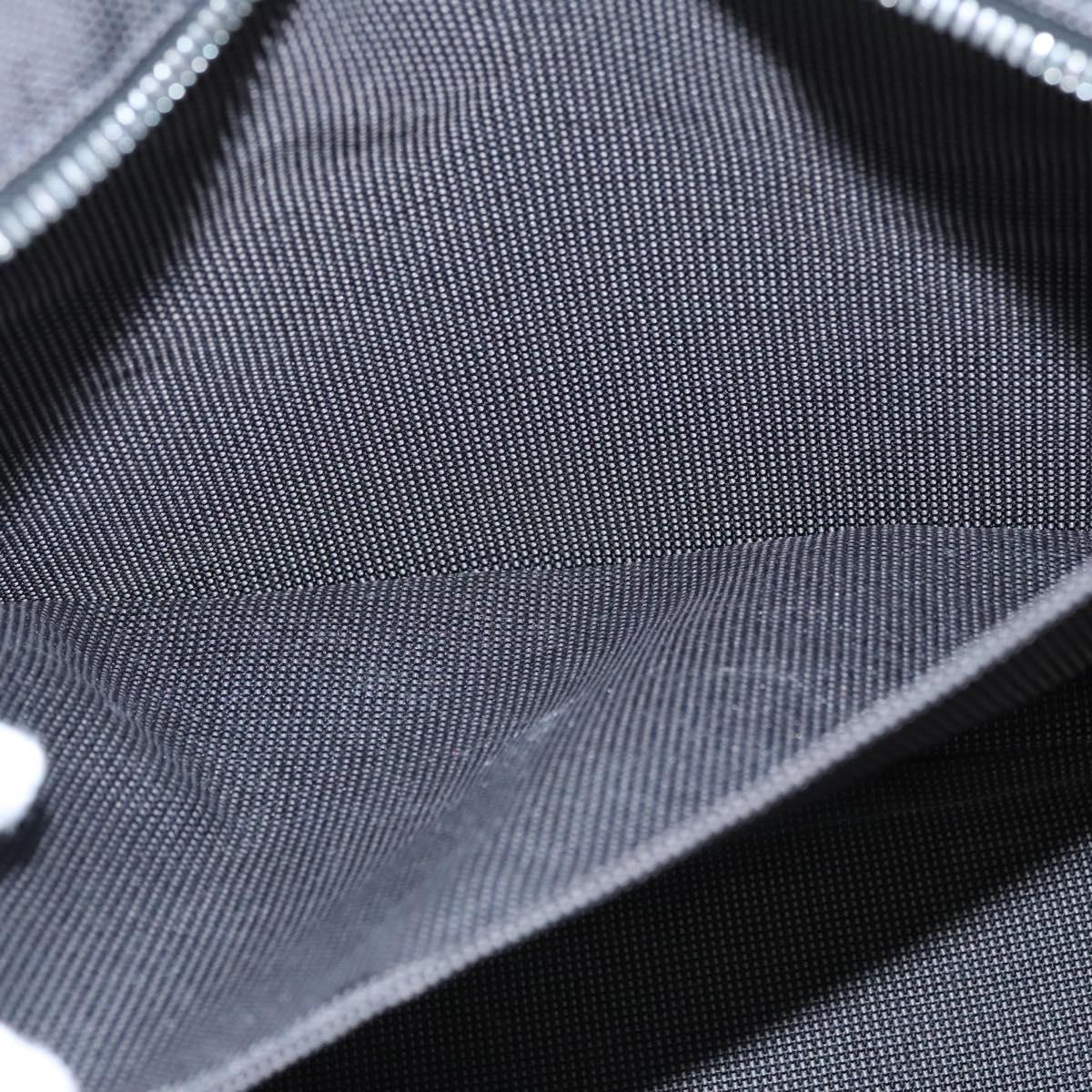 HERMES Her Line MM Hand Bag Canvas Gray Auth am7709