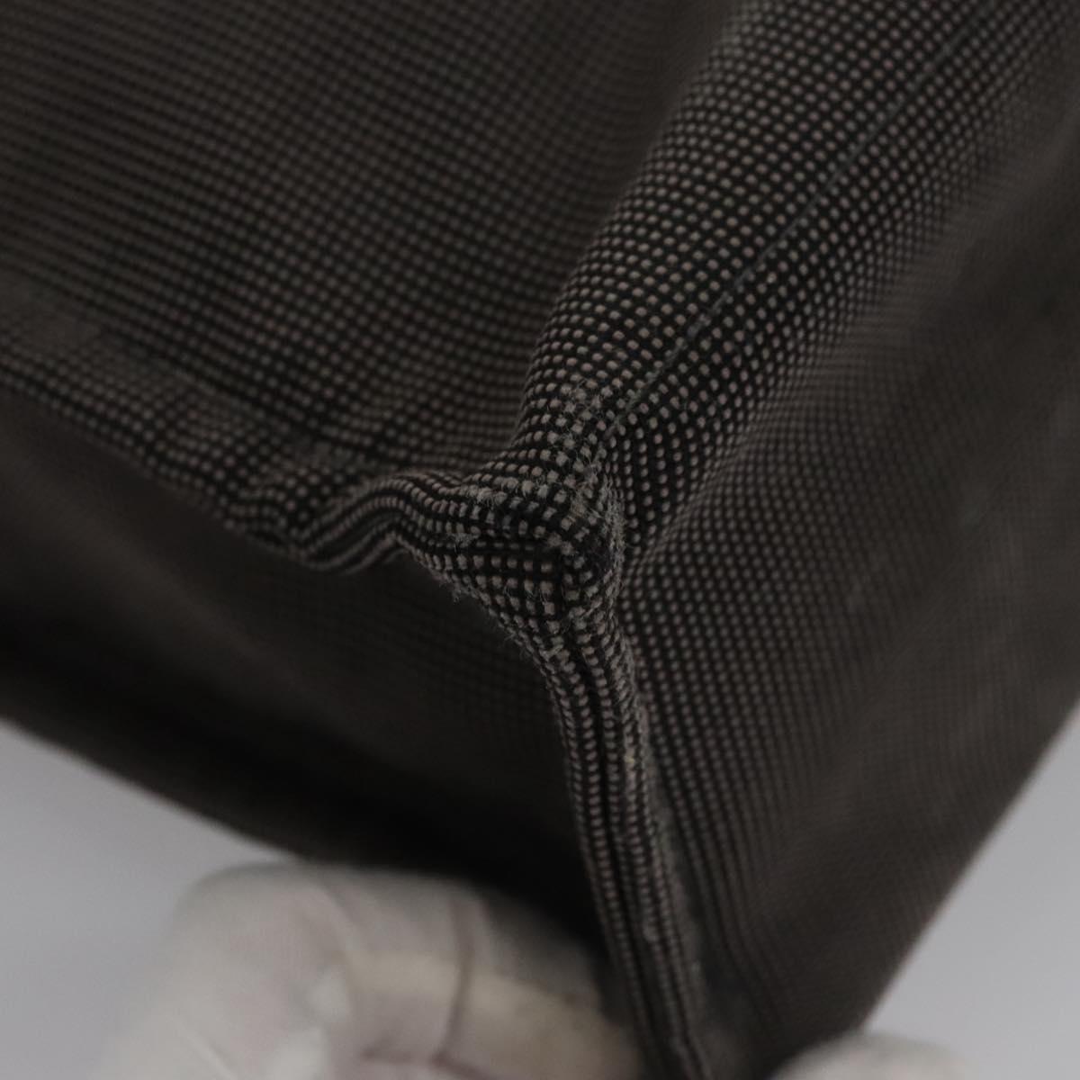 HERMES Her Line MM Hand Bag Canvas Gray Auth am7710