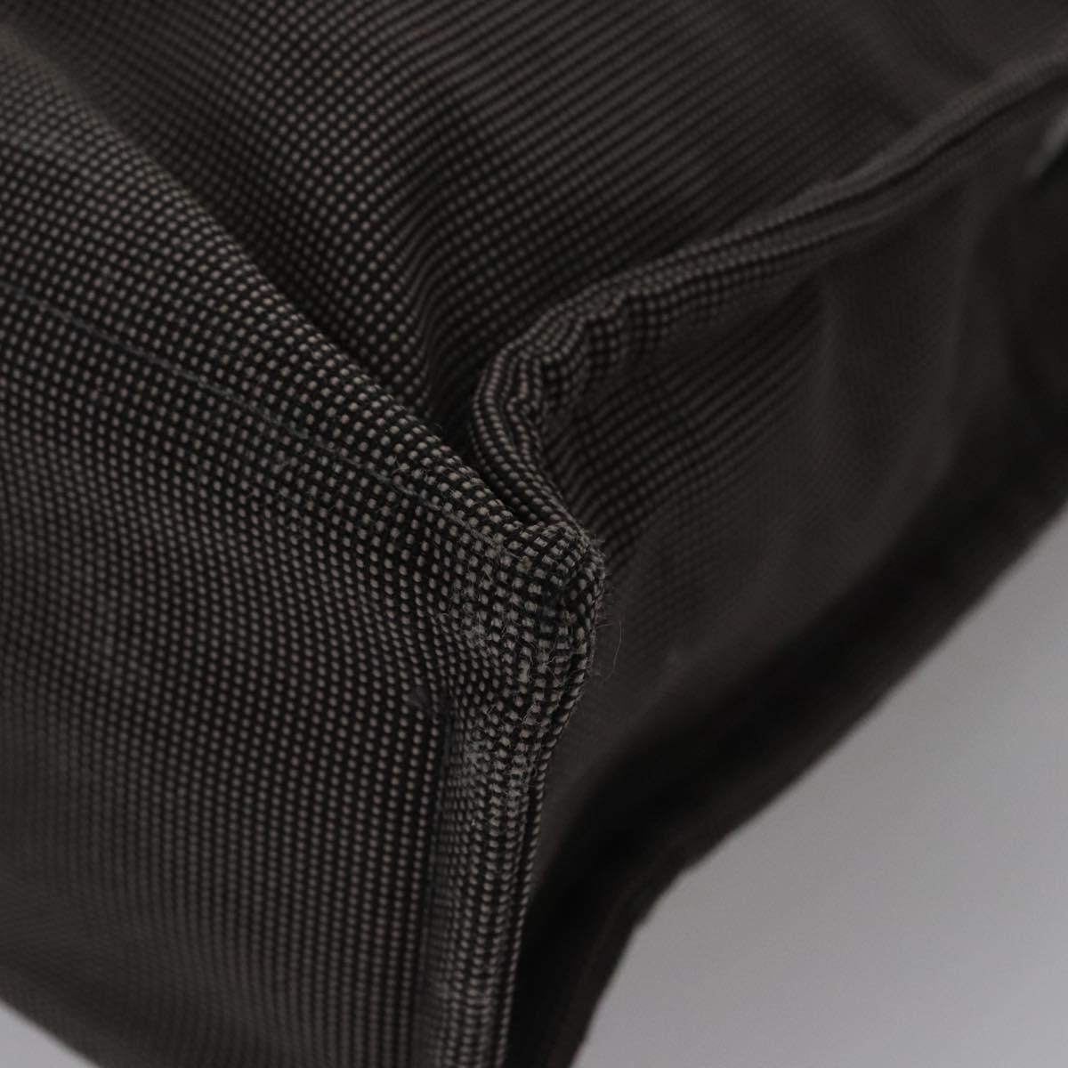 HERMES Her Line MM Hand Bag Canvas Gray Auth am7710