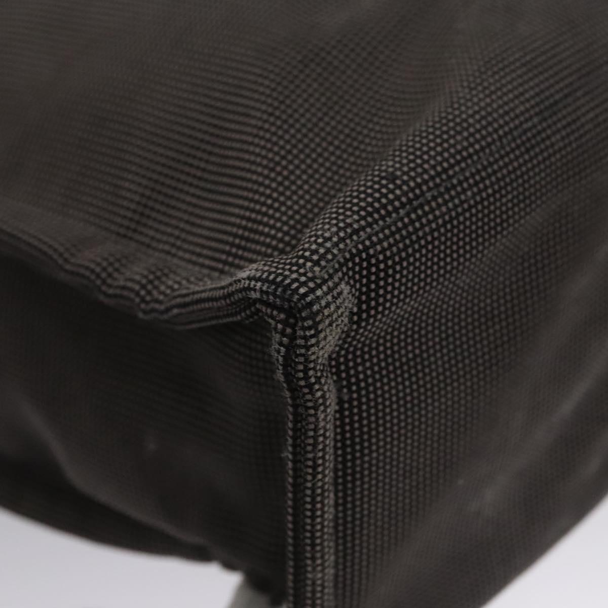 HERMES Her Line MM Hand Bag Canvas Gray Auth am7710