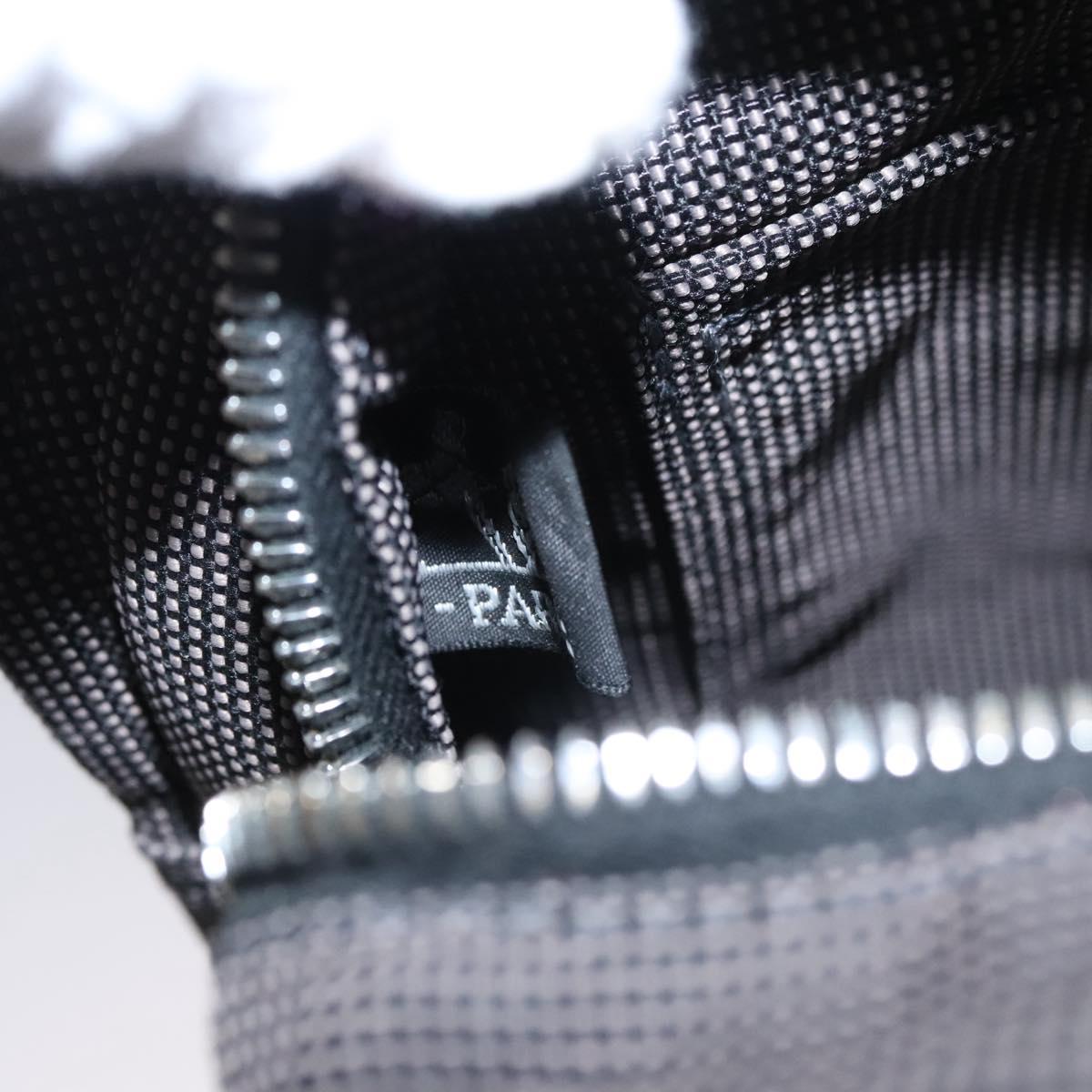 HERMES Her Line MM Hand Bag Canvas Gray Auth am7710