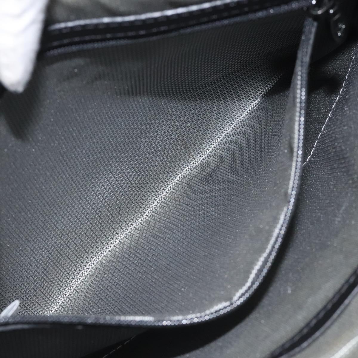 MCM Vicetos Logogram Clutch Bag PVC Leather Silver Auth am7725