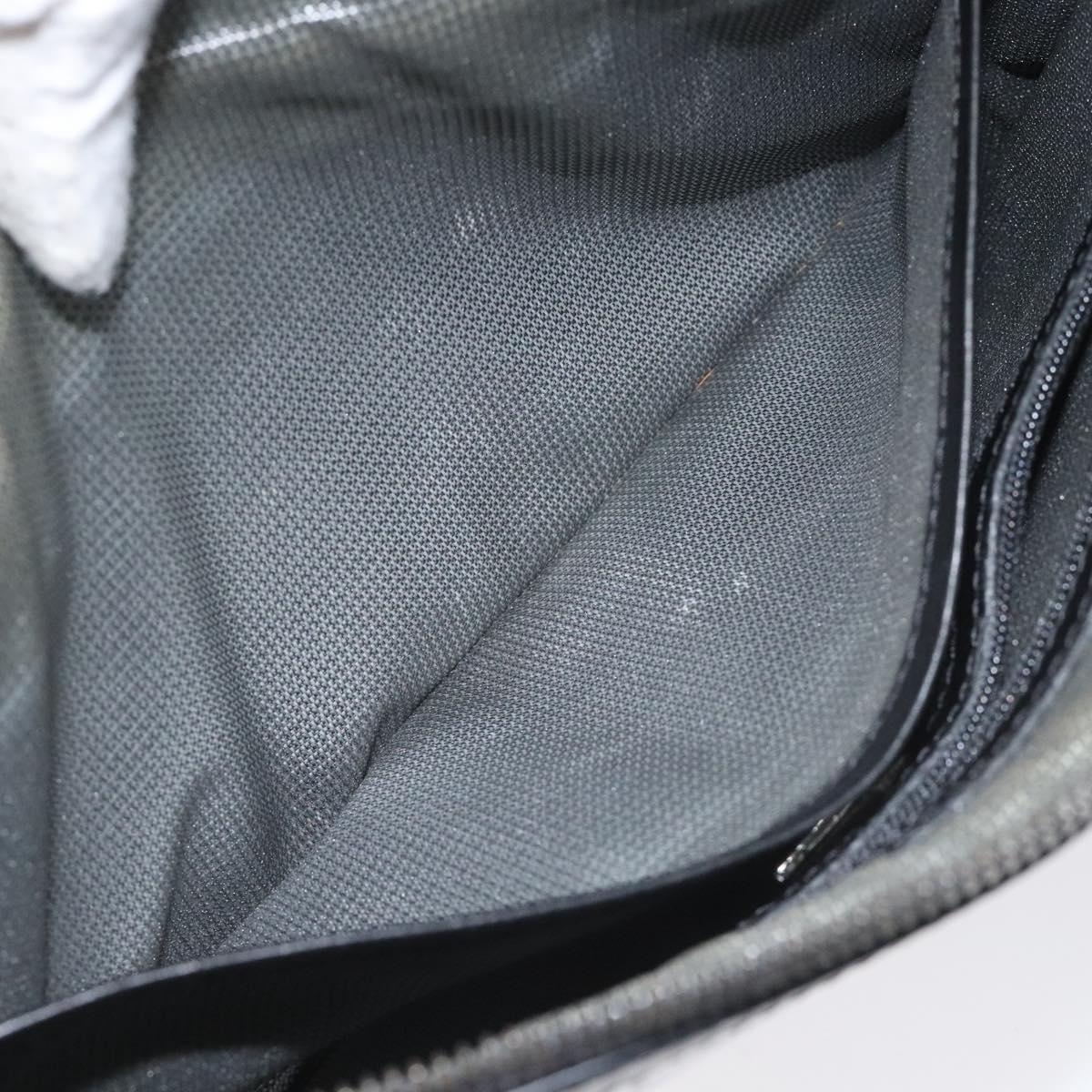 MCM Vicetos Logogram Clutch Bag PVC Leather Silver Auth am7725