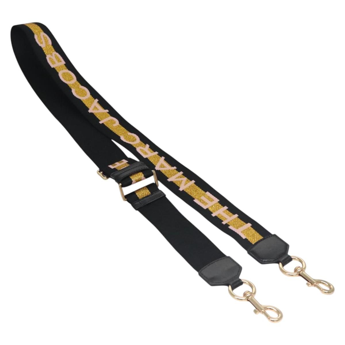 Marc Jacobs Adjustable Shoulder Strap Canvas 38.6""-57.1"" Black Auth am7732