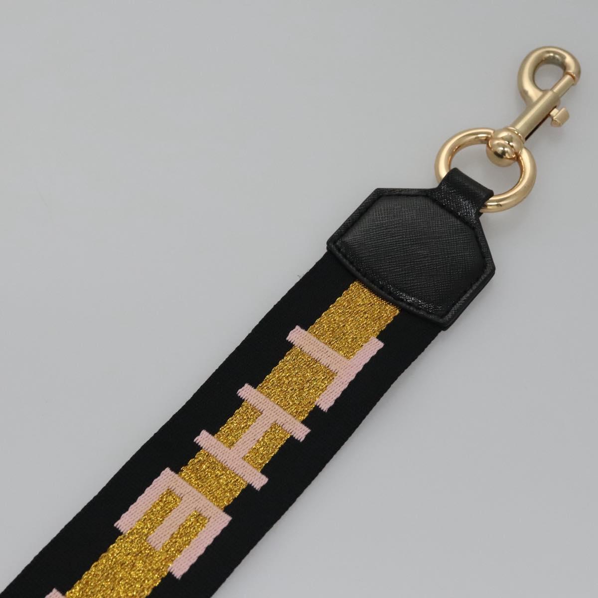 Marc Jacobs Adjustable Shoulder Strap Canvas 38.6""-57.1"" Black Auth am7732